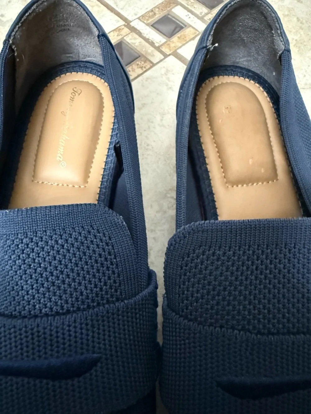 Tommy Bahama Navy Knit Slip-On Loafers with White Sole - Picture 2 of 7